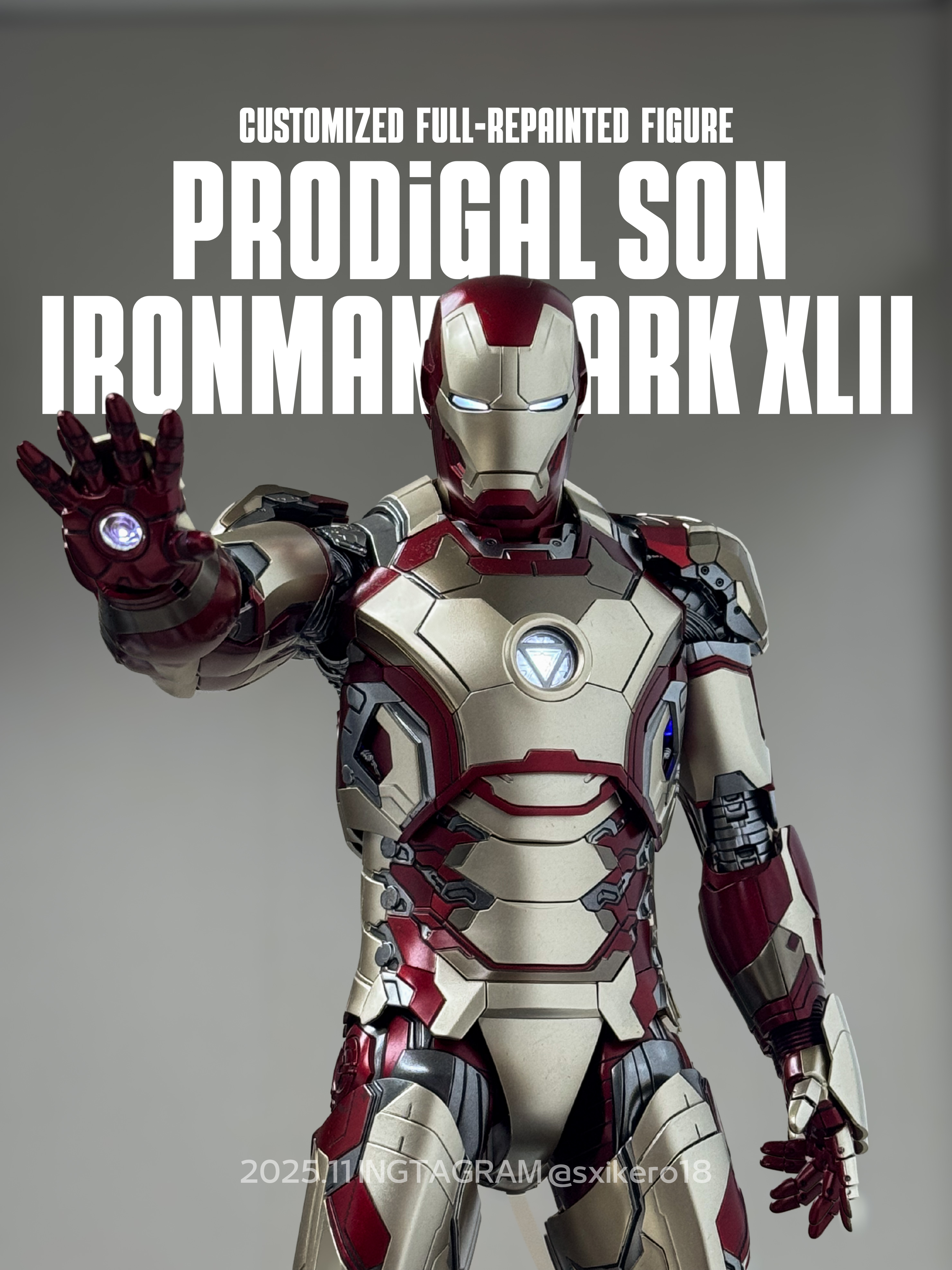 [Limited 15 set]Hot toys Iron Man XLII 2.0 Repaint (Clean version) project