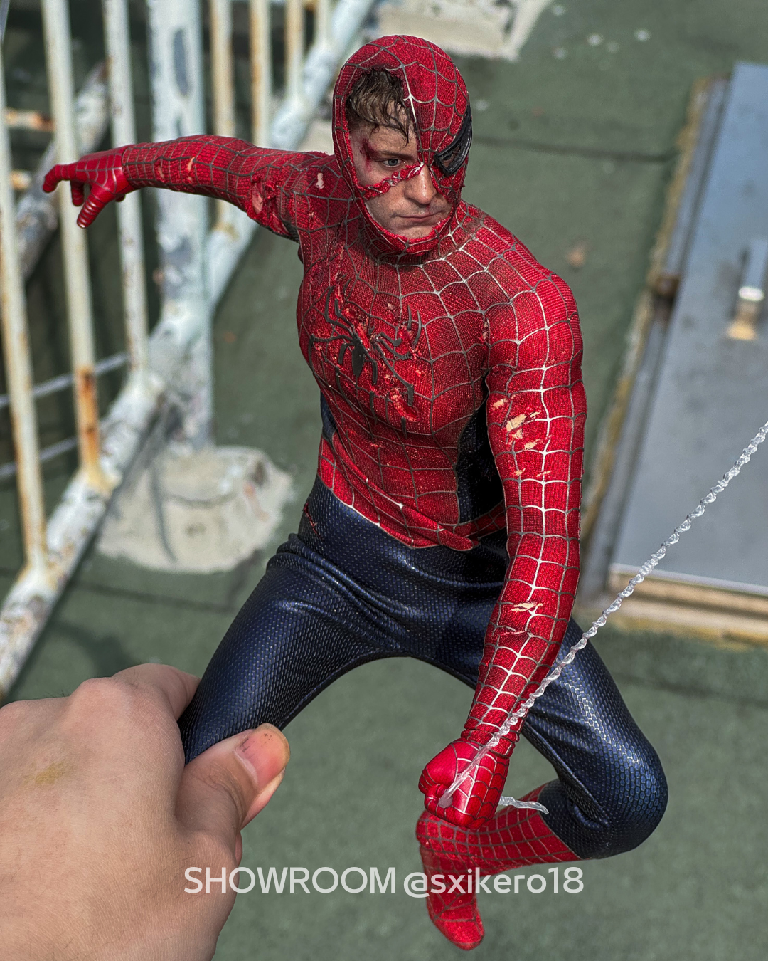 Sam Raimi SPIDER-MAN 1 battle damaged version