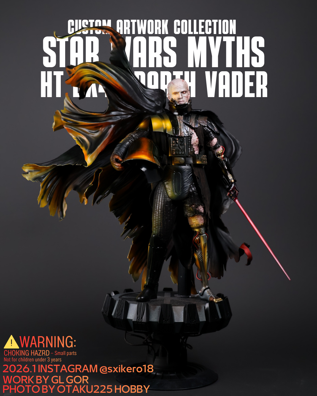 [Limited 5 set] Star Wars Myths Hot toys DX45 Darth Vader Custom Artwork Collection Figure Project