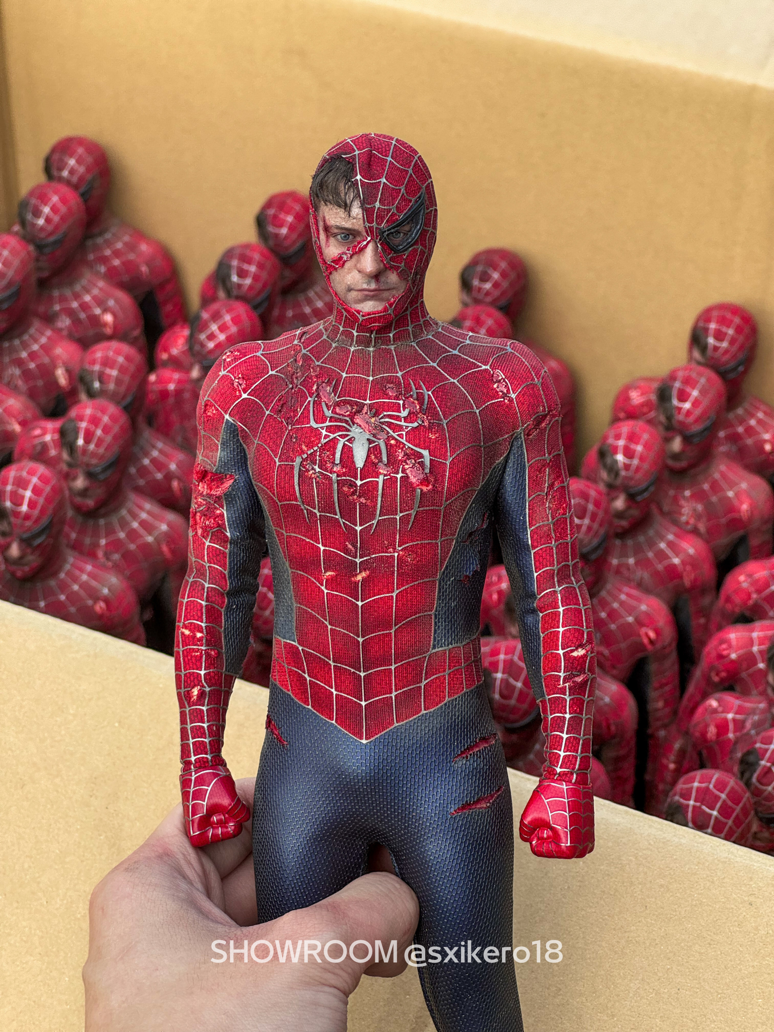 Sam Raimi SPIDER-MAN 1 battle damaged version