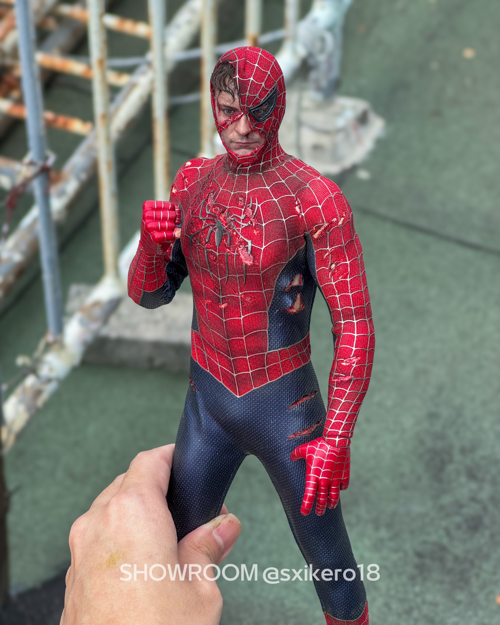 Sam Raimi SPIDER-MAN 1 battle damaged version