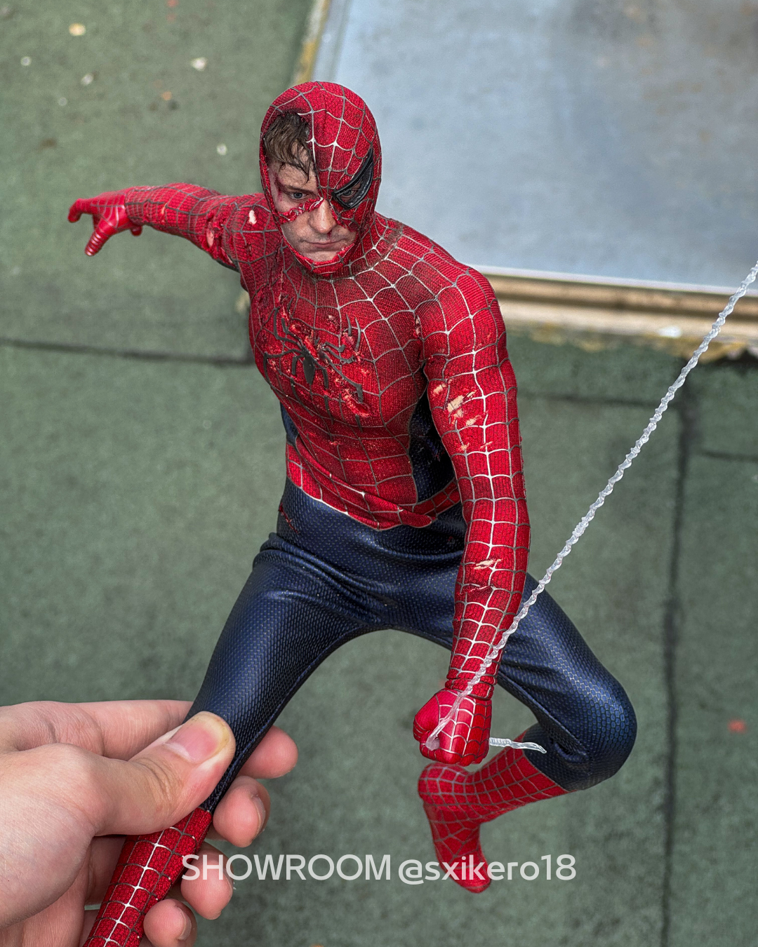 Sam Raimi SPIDER-MAN 1 battle damaged version