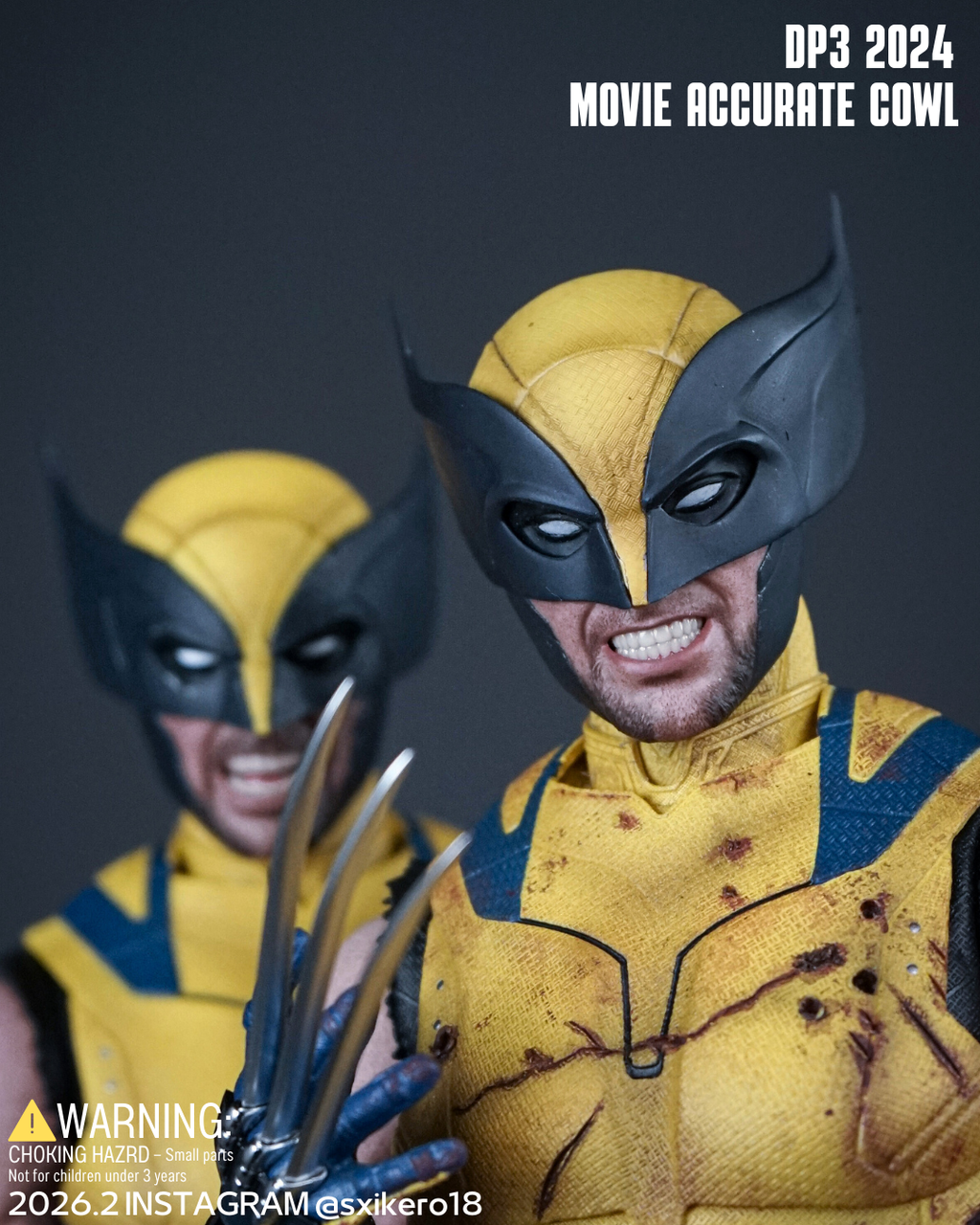 DP3 2024 Wolverine movie accurate cowl project ( Clean / Battle damaged )