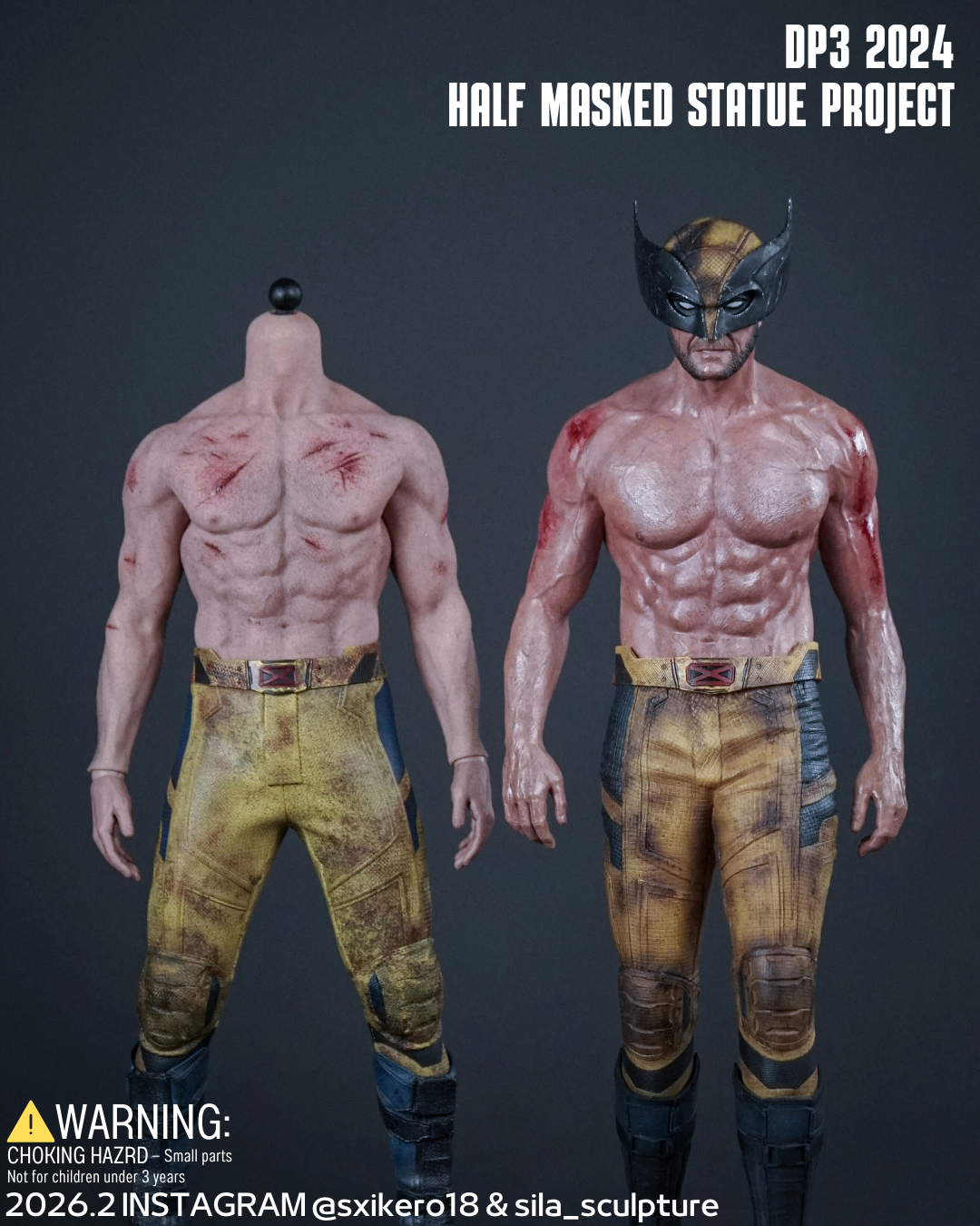 DP3 2024 Wolverine Half masked statue project (SIXTHKERO & SILA SCULPTURE )