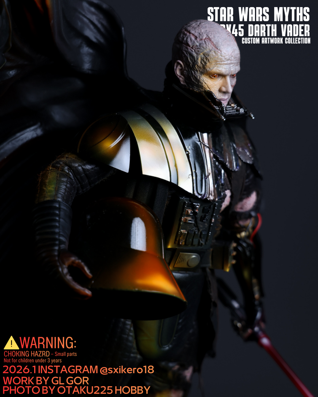 Star Wars Myths Hot toys DX45 Darth Vader Custom Artwork Collection Figure