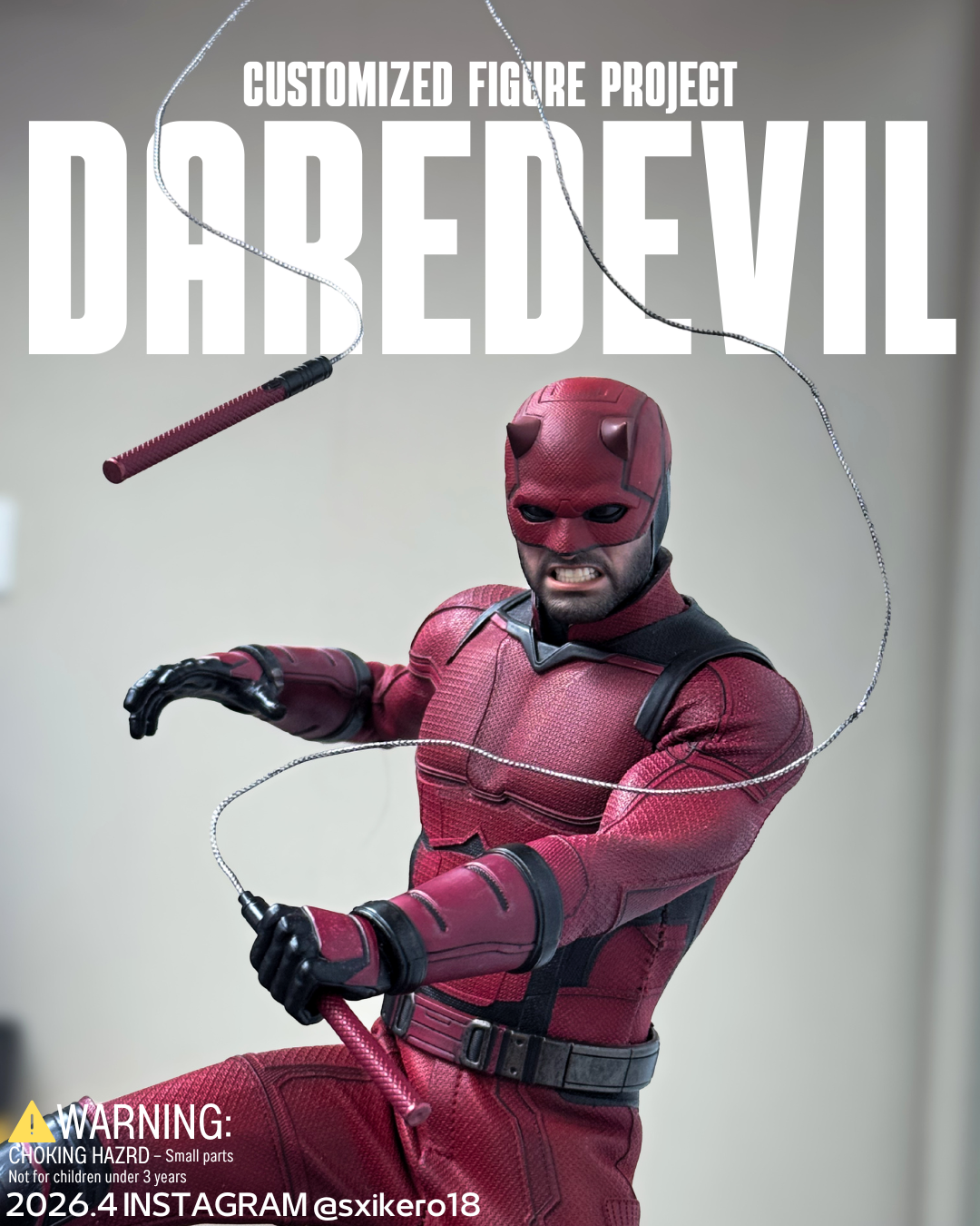 [Early batch ready in May !] Daredevil Season 1 suit ( Red Suit )Customized Figure Project